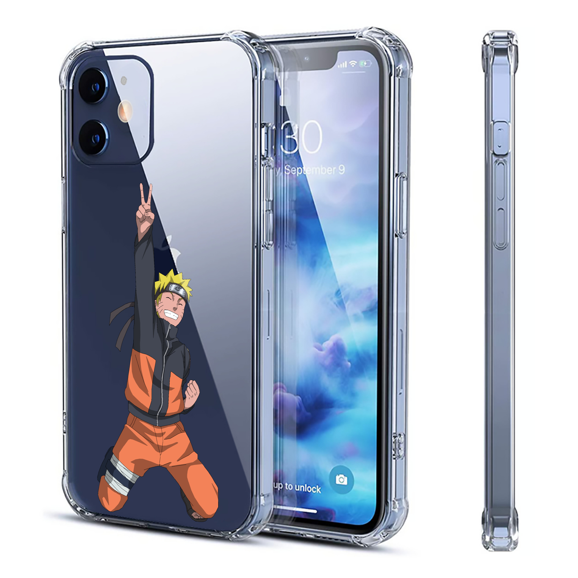 （画像用） NARUTO -ナルト- うずまき ナルト Uzumaki Naruto 【iPhone 12シリーズ対応】透明スマホケース（クリアソフトケース）